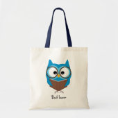 Personalized Owl Book Lover - Budget Canvas tas (Voorkant)