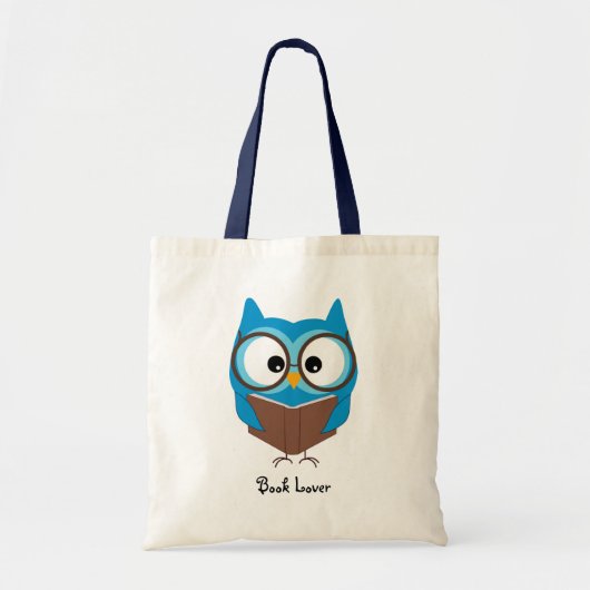 Personalized Owl Book Lover - Budget Canvas tas (Voorkant)