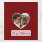 Personalized Own Couple Photo Love Beverage Labels Wijn Etiket (Enkel label)