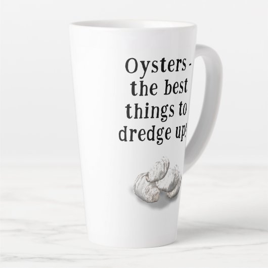 Personalized Oyster Fisherman's Latte Mug Latte Mok (Rechterhoek)