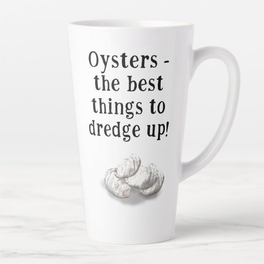 Personalized Oyster Fisherman's Latte Mug Latte Mok (Rechts)