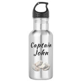 Personalized Oyster Fisherman's Waterfles (Voorkant)