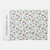 Personalized Oyster Tea Towel, Family Name Theedoek (Horizontaal)