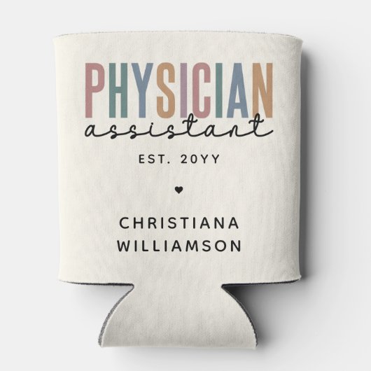 Personalized PA Physician Assistant Afstuderen Blikjeskoeler (Achterkant)