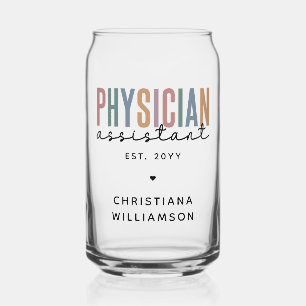 Personalized PA Physician Assistant Afstuderen Blikvorm Glas