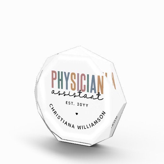 Personalized PA Physician Assistant Afstuderen Fotoblokken (Rechts)