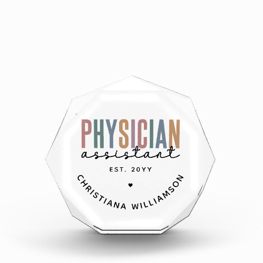 Personalized PA Physician Assistant Afstuderen Fotoblokken (Voorkant)