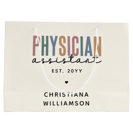 Personalized PA Physician Assistant Afstuderen Groot Cadeauzakje (Achterkant)