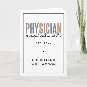 Personalized PA Physician Assistant Afstuderen Kaart
