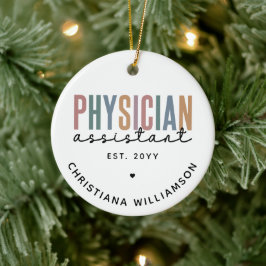 Personalized PA Physician Assistant Afstuderen Keramisch Ornament