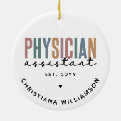 Personalized PA Physician Assistant Afstuderen Keramisch Ornament (Achterkant)