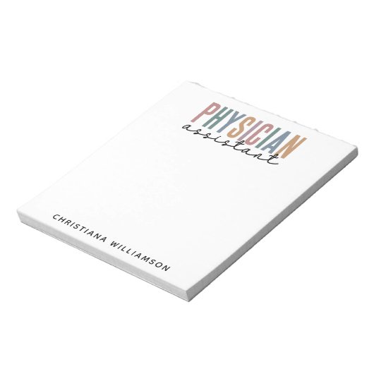 Personalized PA Physician Assistant Afstuderen Notitieblok (Linkerzijde)