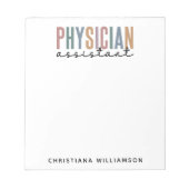 Personalized PA Physician Assistant Afstuderen Notitieblok (Voorkant)