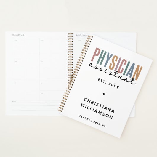 Personalized PA Physician Assistant Afstuderen Planner (Display)