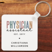 Personalized PA Physician Assistant Afstuderen Sleutelhanger (Achterkant)