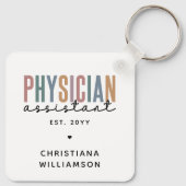 Personalized PA Physician Assistant Afstuderen Sleutelhanger (Achterkant)
