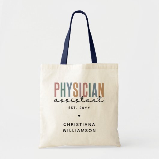 Personalized PA Physician Assistant Afstuderen Tote Bag (Voorkant)