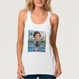 Personalized Paddle/Pickleball Caricature Tanktop