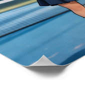 Personalized Paddle/Pickleball Star Caricature Art Poster (Hoek)