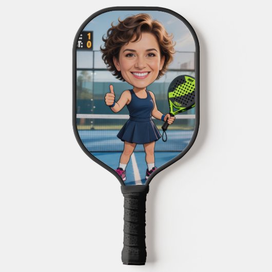 Personalized Paddle/Pickleball Star Caricature Pickleball Paddle (Achterkant)