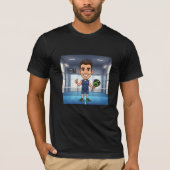 Personalized Paddle Player Cartoon Caricature T-shirt (Voorkant)