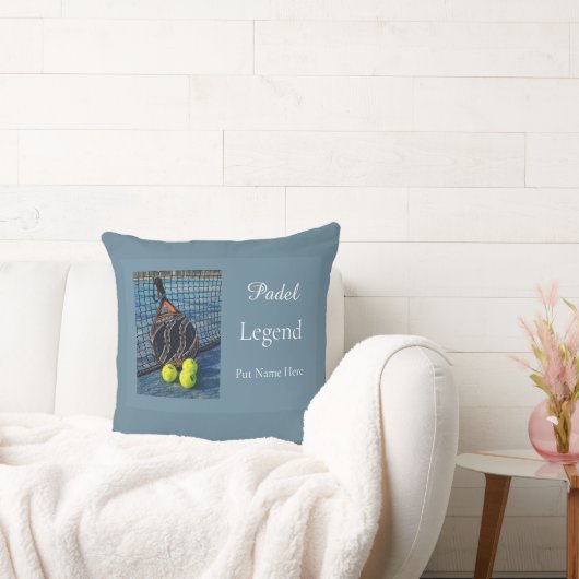 Personalized Padel Legend Gift for Him Kussen (Bank)