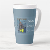 Personalized Padel Legend Gift for Him Latte Mok (Rechterhoek)
