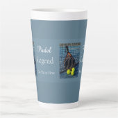 Personalized Padel Legend Gift for Him Latte Mok (Voorkant)