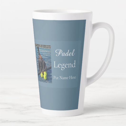 Personalized Padel Legend Gift for Him Latte Mok (Rechts)