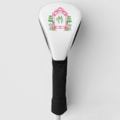 Personalized Pagoda Monogram golf head cover (Voorkant)