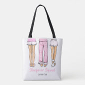 Personalized Pajama Party Trendy Sleepover Favor Tote Bag (Achterkant)