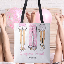 Personalized Pajama Party Trendy Sleepover Favor Tote Bag