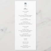 Personalized Palm Tree Beach Elegant Wedding Menu (Voorkant)