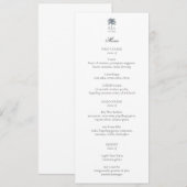 Personalized Palm Tree Beach Elegant Wedding Menu (Voorkant / Achterkant)