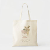 Personalized Palms and Prosecco bridal Tote Bag (Voorkant)