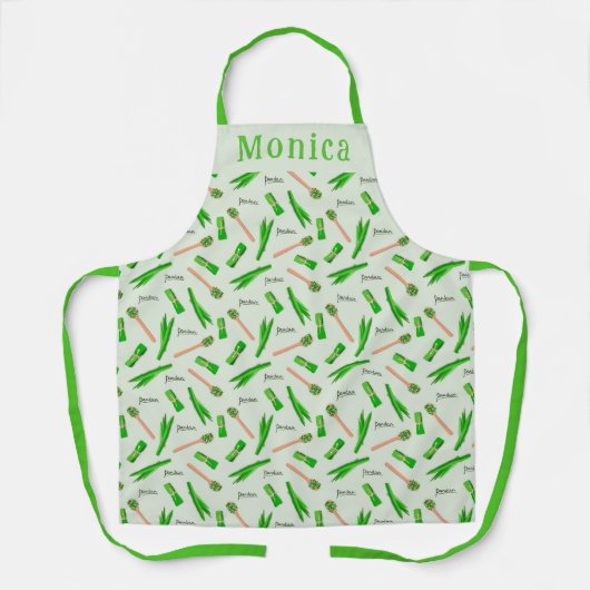 Personalized Pandan Leaf Apron Schort (Voorkant)