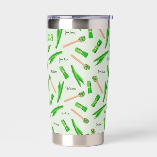 Personalized Pandan Leaf Geïsoleerde Drinkbeker (Links)
