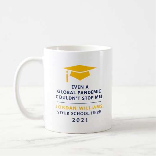Personalized Pandemic - Graduate Class of 2021 Mug Koffiemok (Links)