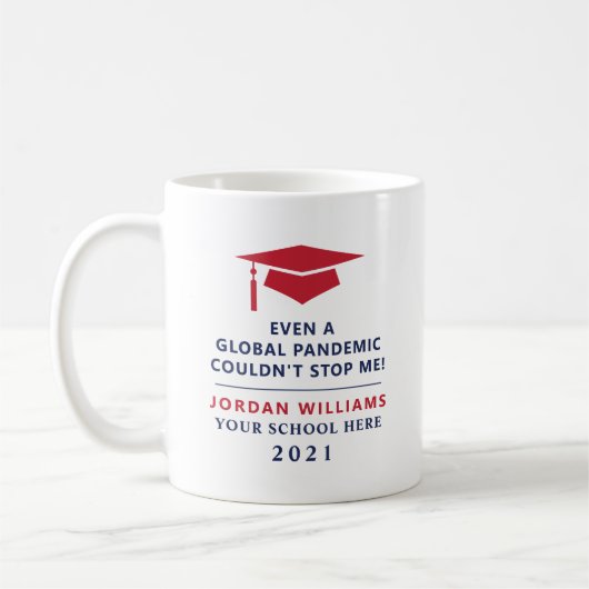 Personalized Pandemic - Graduate Class of 2021 Mug Koffiemok (Links)