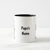 Personalized Papa Elf Mug – Custom Christmas Gift  Tweekleurige Koffiemok (Center)