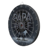 Personalized Papa Wolf Nature Silhouette Dartbord (Voorkant Rechts)