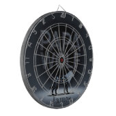 Personalized Papa Wolf Nature Silhouette Dartbord (Voorkant Links)