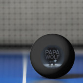 Personalized Papa Wolf Nature Silhouette Pingpongbal (Net)