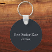 Personalized Papa Wolf Nature Silhouette Sleutelhanger (Achterkant)