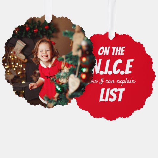 Personalized Paper Christmas Ornament  (Voorkant / Achterkant)