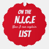 Personalized Paper Christmas Ornament  Kaart (Achterkant)