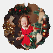 Personalized Paper Christmas Ornament  Kaart (Voorkant)