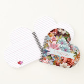 Personalized Paper Flowers spiral bound heart Notitieboek (Binnen)
