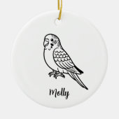 Personalized Parakeet Christmas Keramisch Ornament (Voorkant)