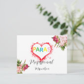 Personalized paraprofessional educator teacher briefkaart (Staand voorkant)